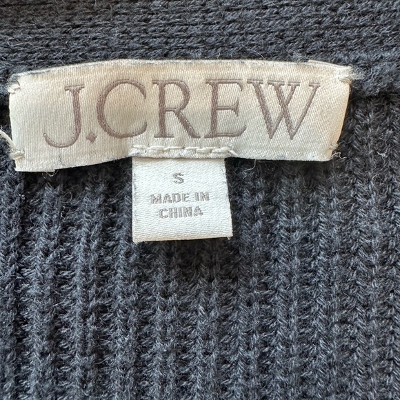 J. Crew V-neck cotton-blend cardigan sweater - Picture 3 of 4